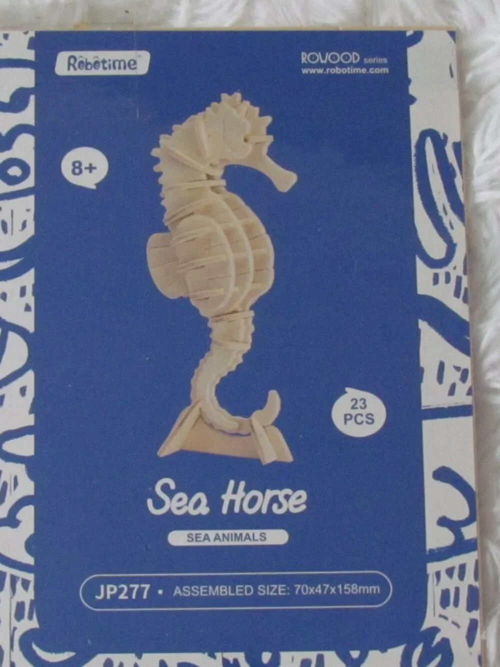 Robotime 3D Wooden Sea Horse 23 Piece Puzzle NEW